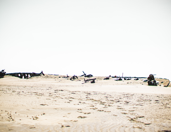 Überreste vom Schiffswrack auf Norderney