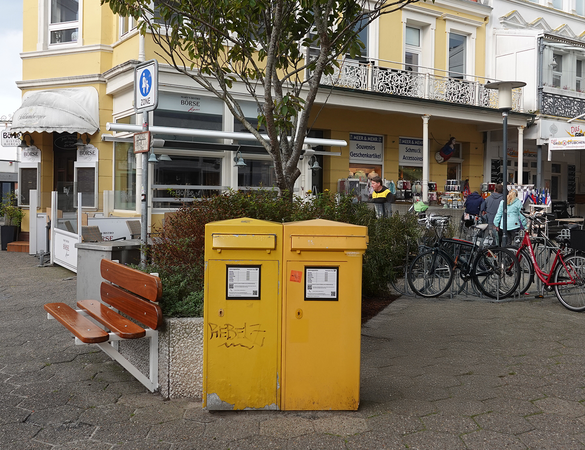 Briefkasten in der Fußgängerzone von Norderney