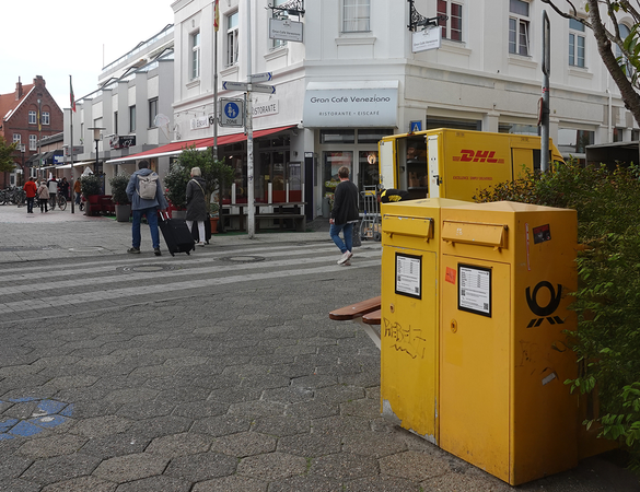 Briefkasten in der Fußgängerzone von Norderney