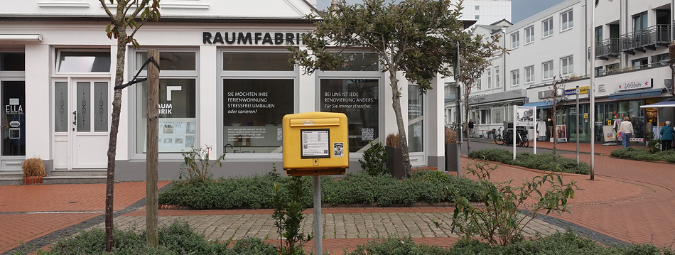 Briefkasten an der Raumfabrik auf Norderney