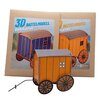 3D Badekarren blau und orange