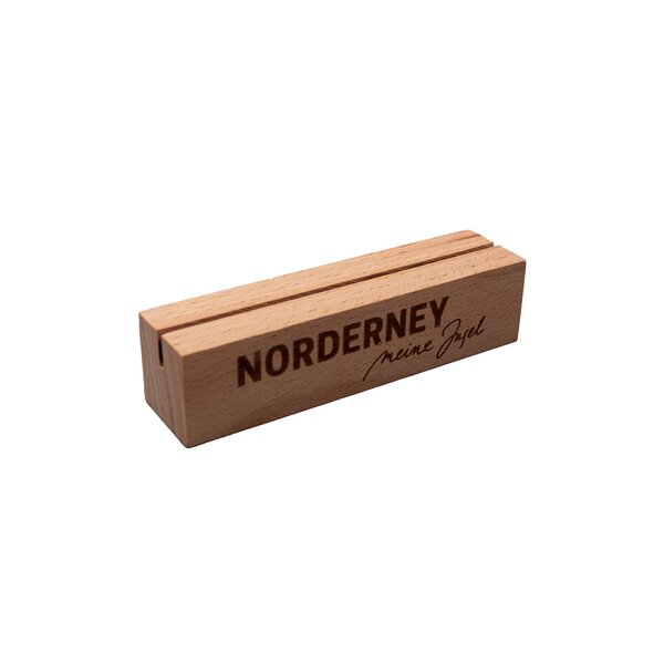 Kartenhalter Holz "NORDERNEY meine Insel"