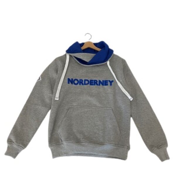"Norderney"- Hoodie grau/ blau